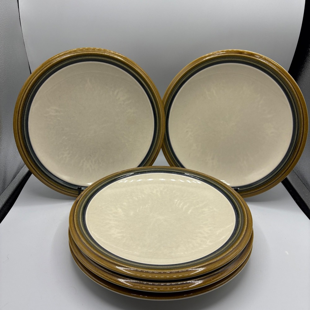 Set Of 5 Pfaltzgraff Canyon Ridge 10½" Dinner Plates USA Brown